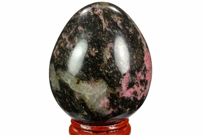 Polished Rhodonite Egg - Madagascar #124108